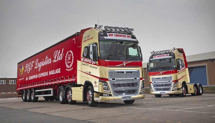 RGF Logistics go for gold with 50th anniversary Volvos