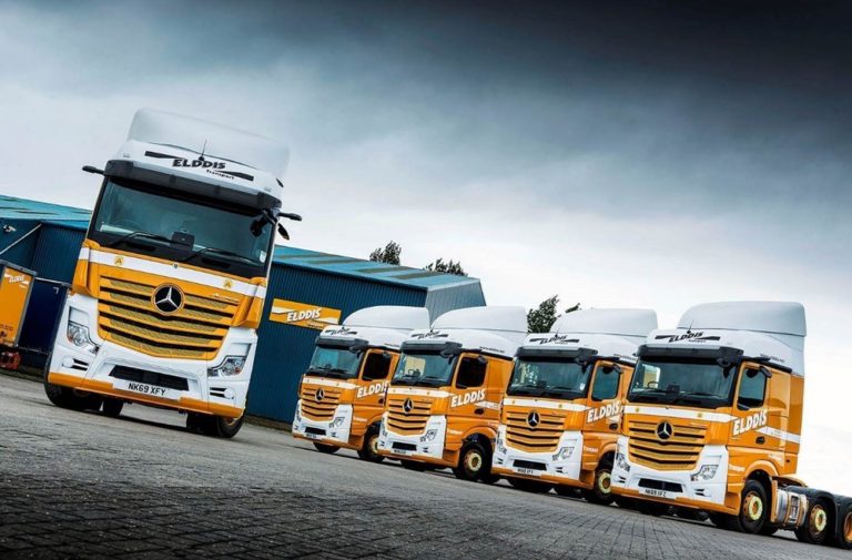Elddis Transport invests in five mirror-less Mercedes-Benz Actros tractor units