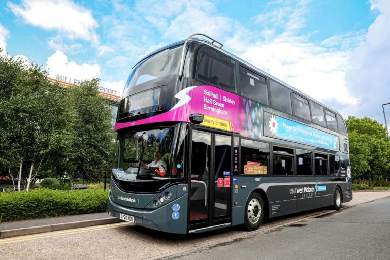 First ADL electric double decker buses on the road in Birmingham
